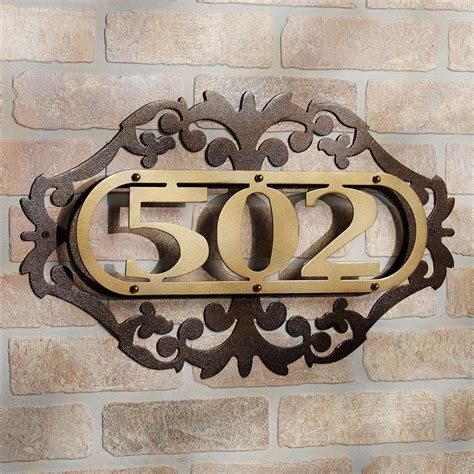 decorative metal house numbers|metal house number plaque custom.